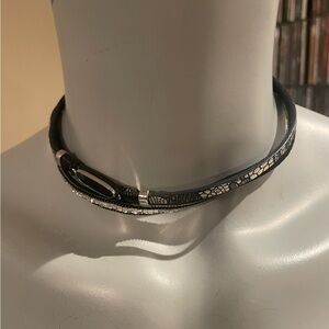 Elegant Black and Silver Choker Necklace❤️